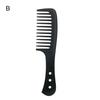 Hairdressing Comb Non-slip User-friendly Carbon Fiber Wide Teeth Lifespan Beauty Anti-fade Long Accessory Nylon Black Comb