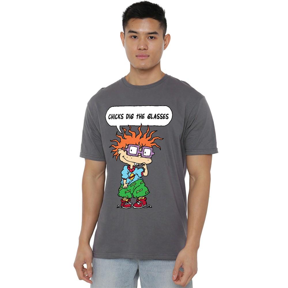 Rugrats Chucky Chicks Dig The Glasses T-Shirt S-4XL Charcoal