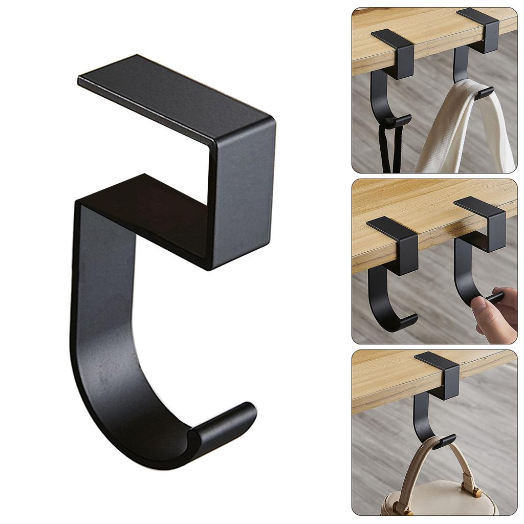 Movable Desk Hook for Hanging Backpacks Metal Schoolbag Hanger Easy Install Bag Hanger for Students and Office Workers