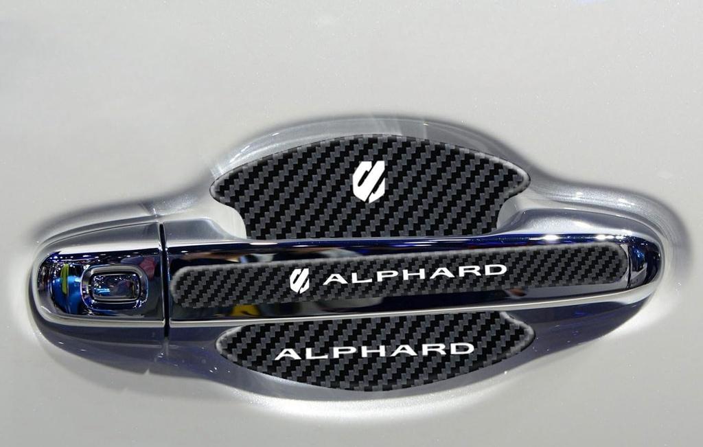 Alphard Door Handle Protector, Alphard Car Door Handle Scratch Protection Film, Newest Carbon Style,