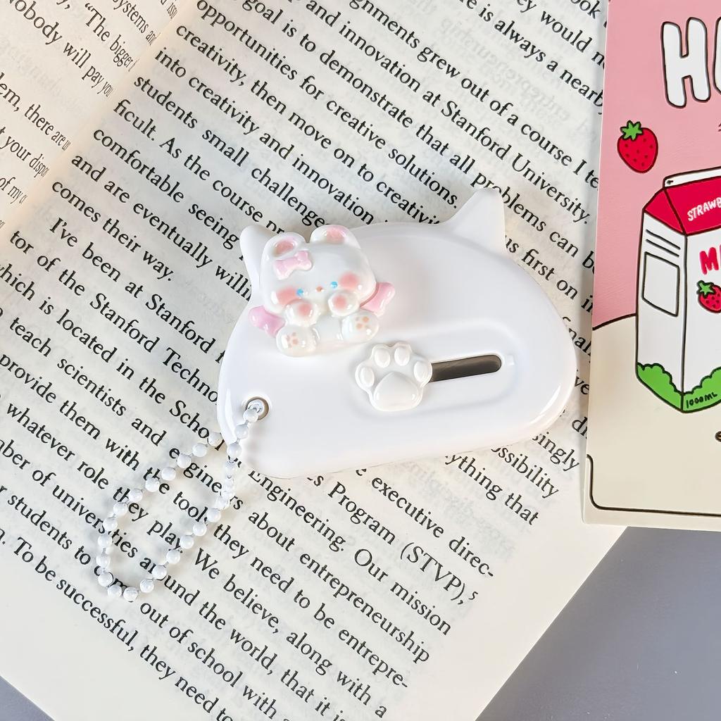 1 шт. Мини-нож для резки бумаги с рисунком из мультфильма бежевого кофейного цвета в виде медведя, кошки, лапы, кролика, для школьников, питьевой нож для бумаги для скрапбукинга
