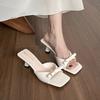Weiwei Girl 962-1 French High Heel Sandals Women's Summer Bow High Heels Fairy Wind Fine Heel Cool Slippers