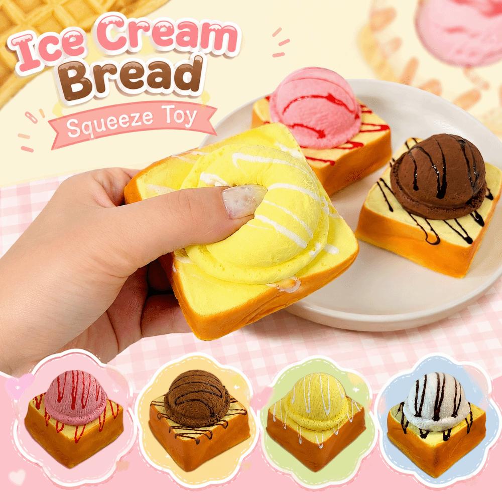 Anxiety Relief Ice Cream Bread Squeeze Toy Super Soft Realistic Dessert Pinch Children's Gifts
