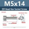 Yigu 201 Stainless Steel Cup Head Hexagon Screws and Bolts - M3, M4, M5, M6