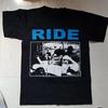 Музыкальная футболка Ride Band для влюбленных Черная Хлопок Полный размер EN236 Унисекс