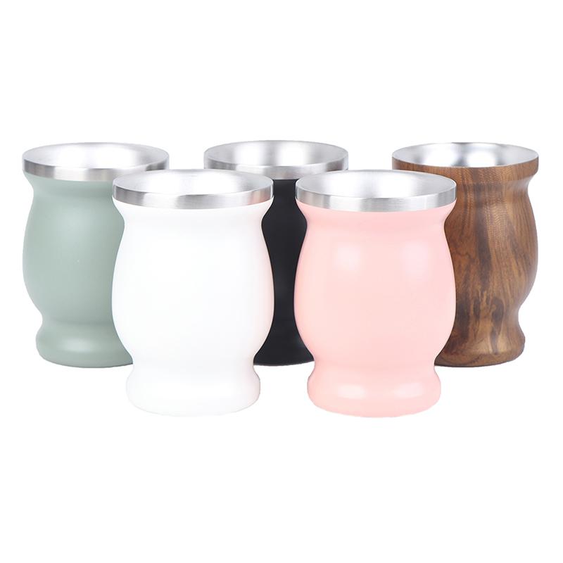 Чашка Yerba Mate из нержавеющей стали 304, аргентинская тыква Yerba Mate на 8 унций с бомбильями