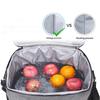 Gray 15L Portable Large Insulated Lunch Bag Shoulder Carry Outdoor Picnic Lunch Bag Waterproof Leak-proof Thickened Handheld