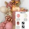 Balloon Decorating Kit - Unspecified - 126 Pieces - Dusty Pink - Chrome Rose Gold - Natural Sand