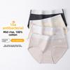 Женские Весенние и Осенние Цветные Хлопковые 10A Антибактериальная Ластовица Дышащая Талия Треугольные Трусы