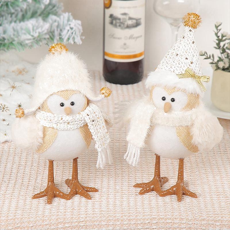 Светящиеся новинки Рождественские украшения Милые фигурки птиц Поделки Милый декор для дома в помещении/на открытом воздухе Поделки