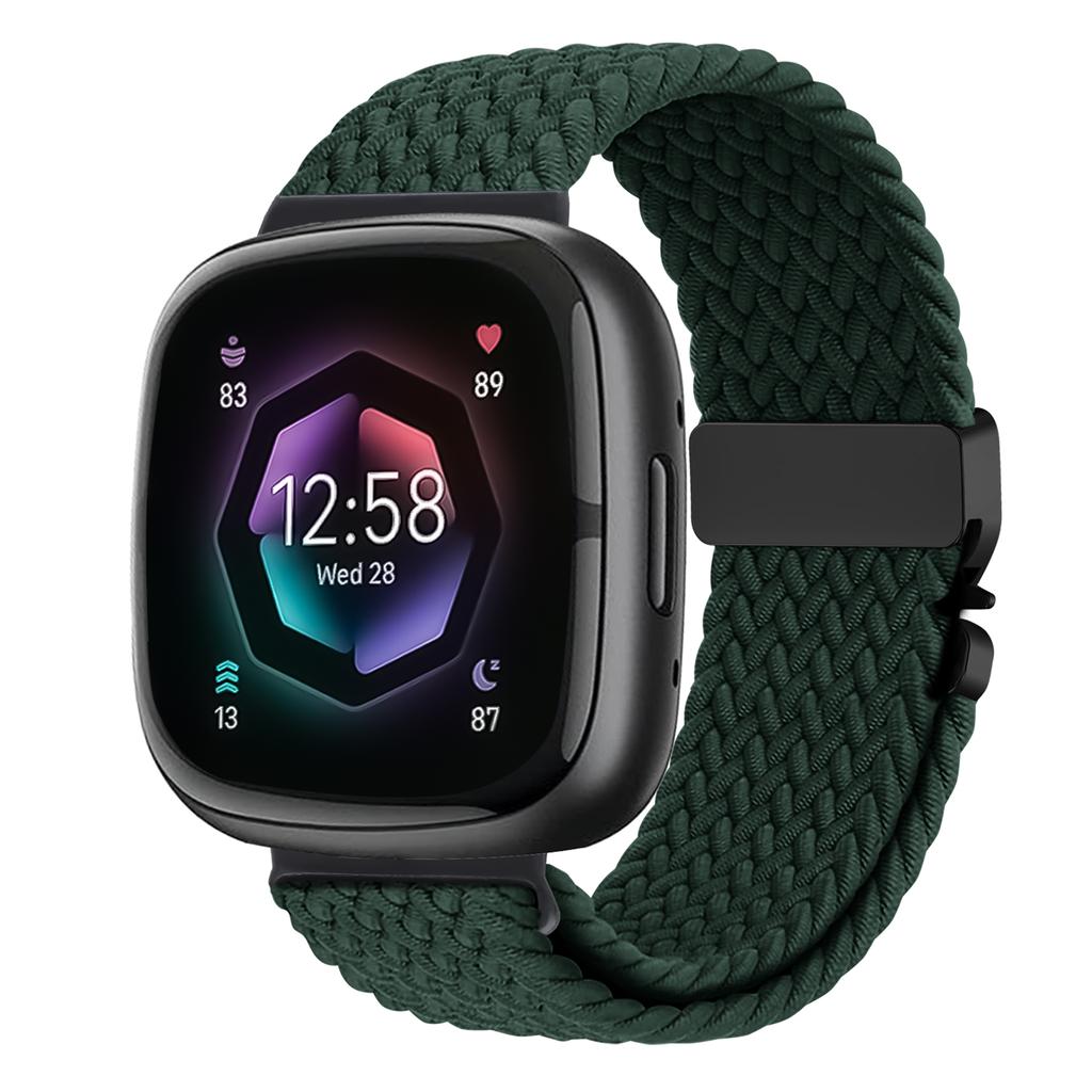 For Fitbit Versa 4 3 Sense 2 band Accessories replacment sport nylon loop Bracelet correa Fitbit Versa4 Parachute Braided Strap