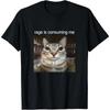 The Anger Consumed Me Silly Cat Memes The Hilarious Print T-shirts The Black Crew-neck Short-sleeved Outfits T-Shirts Women’s