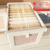 Large Oxford Cloth Visible Window Clothes Storage Box with Lid
