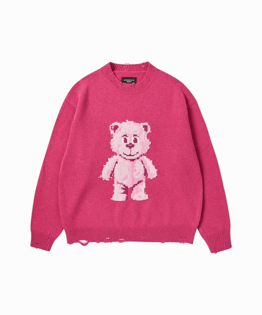 ACME DE LA VIE Distressed Bear Wool Knit (3Color)