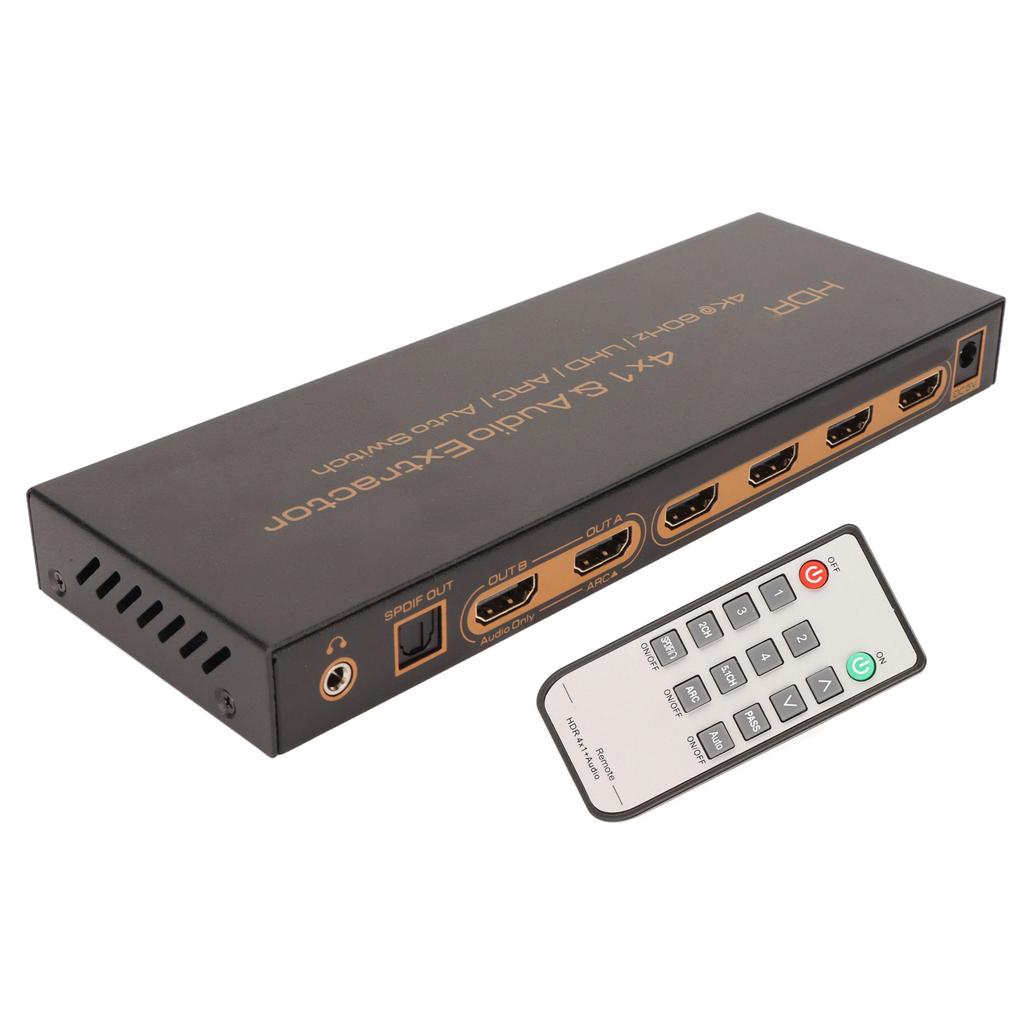 Мультимедийный интерфейс HDR HD с поддержкой 4K при 60 Гц UHD ARC Auto Switch 4x1 Splitter со звуком