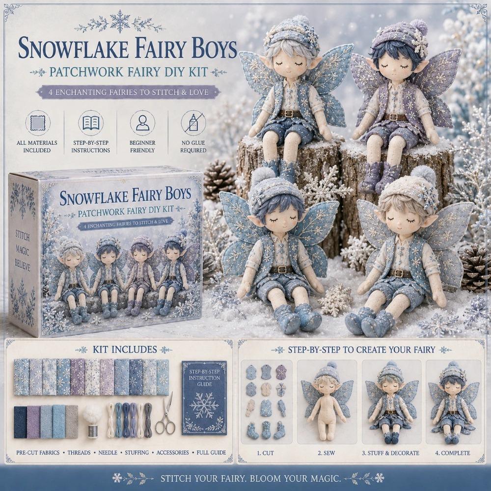 Pre-cut Fabric Fairy Elf Patchwork Sewing Set Dolls Patchwork Material Pack Craft Activities