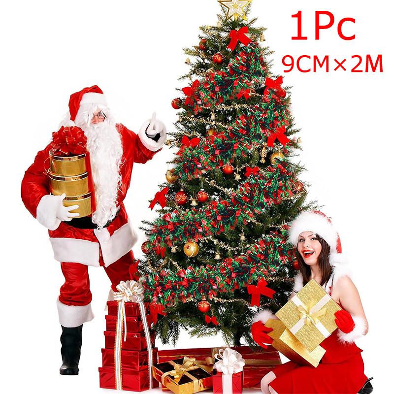 1PC Ribbons Celebrate Colorful Strips Party Decoration Pleasant Red and Green Aesthetic Christmas Festival Atmosphere 2M