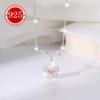 925 Silver Hypoallergenic Necklace 1 Piece Women's Cherry Blossom Necklace Exquisite High-end Clavicle Chain