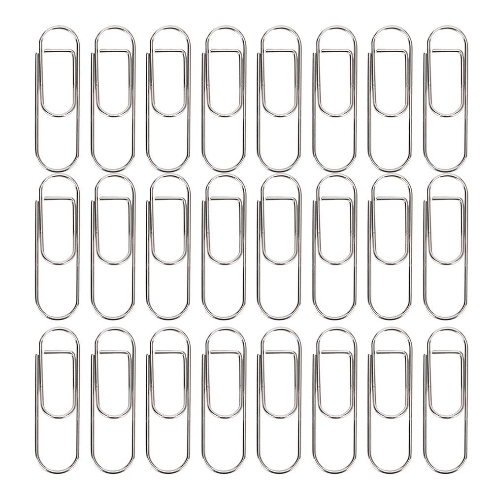 24Pcs Pencil Holder Clip Metal Paperclip Shape for Notebook Picture Stationery Supply