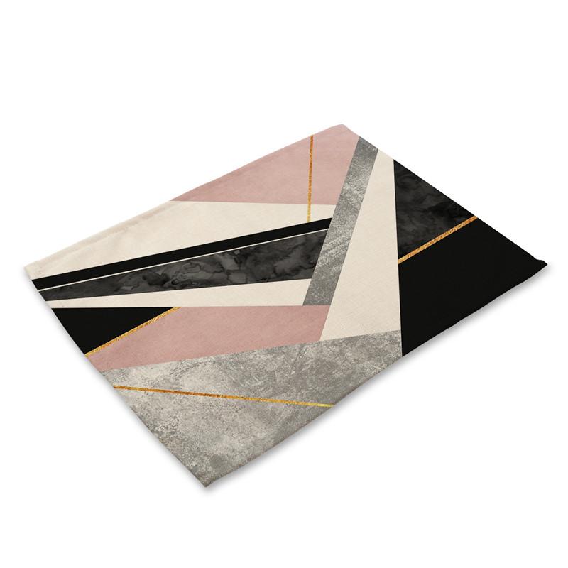 Домашний декор, льняные коврики для обеденного стола, роскошные кухонные салфетки с скандинавским геометрическим узором, 40X30 см, подставки под чашки и миски