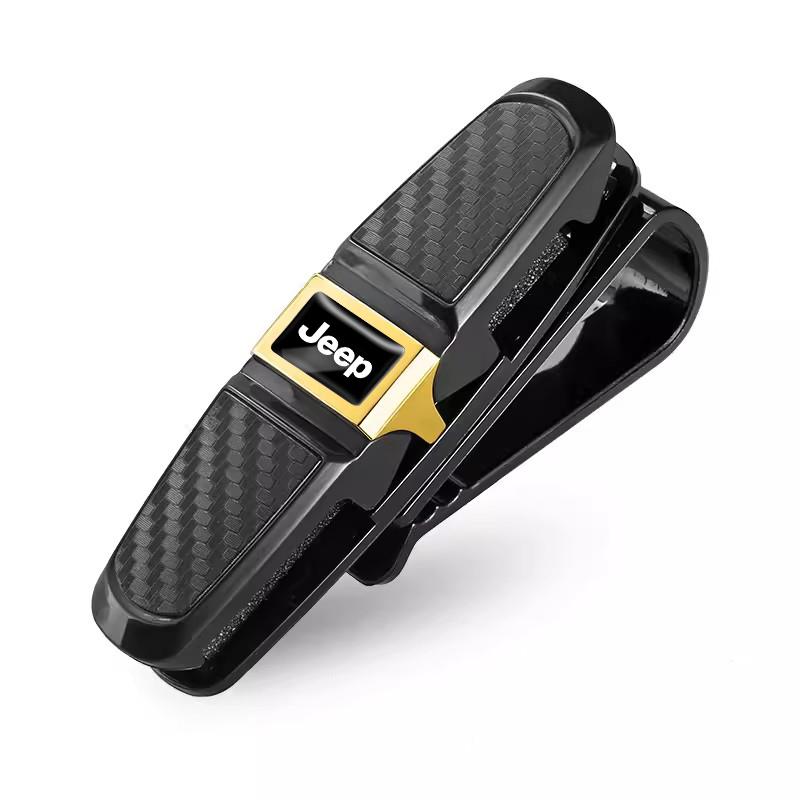 CMZ1 Car Glasses Clip Sun Visor Card Ticket Clip Fastener for Jeep Grand Cherokee Wrangler JK Gladiator Compass Renegade Patriot Acce
