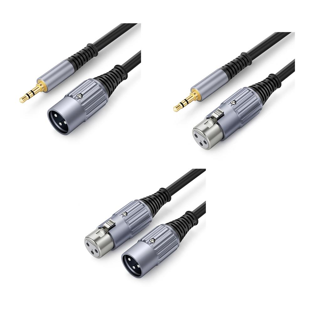 Микрофонный XLR-кабель для динамика 6 мм ПВХ-оболочка Надежный сценический и конференц-кабель XLR "папа" - "мама" / XLR - 3,5 мм