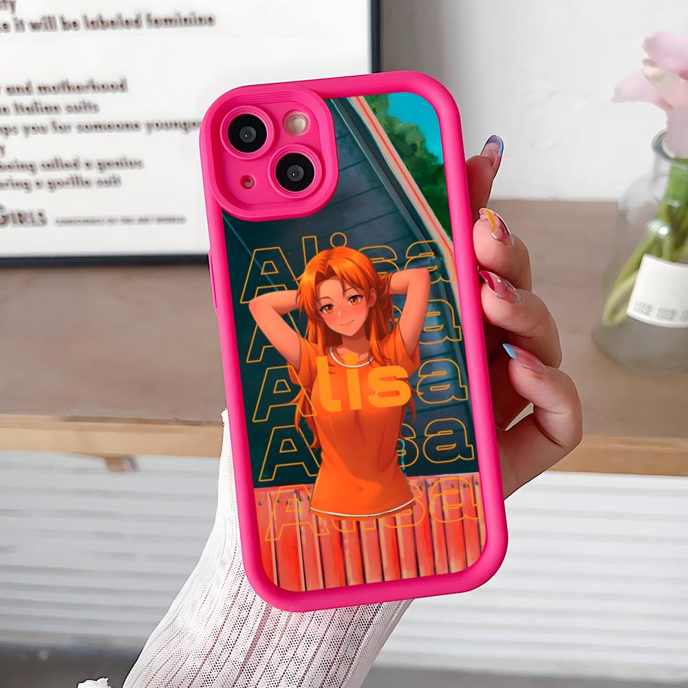 Вечное Лето Алиса Утолщенный ТПУ Чехол для Мобильного Телефона для iPhone 17 16 15 14 13 12 11 Air Pro Max Plus Цветной Чехол