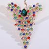 Crystal Colorful Peacock Brooch Pin Rhinestone Brooches Party Jewelry Gift Lapel