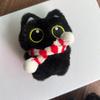 Черный Кот Кукла Подвеска Брелок Милый Пилот Маленький Черный Кот Подвеска на Рюкзак Брелок Креативный Кот Плюшевый Брелок Подарок для Телефона