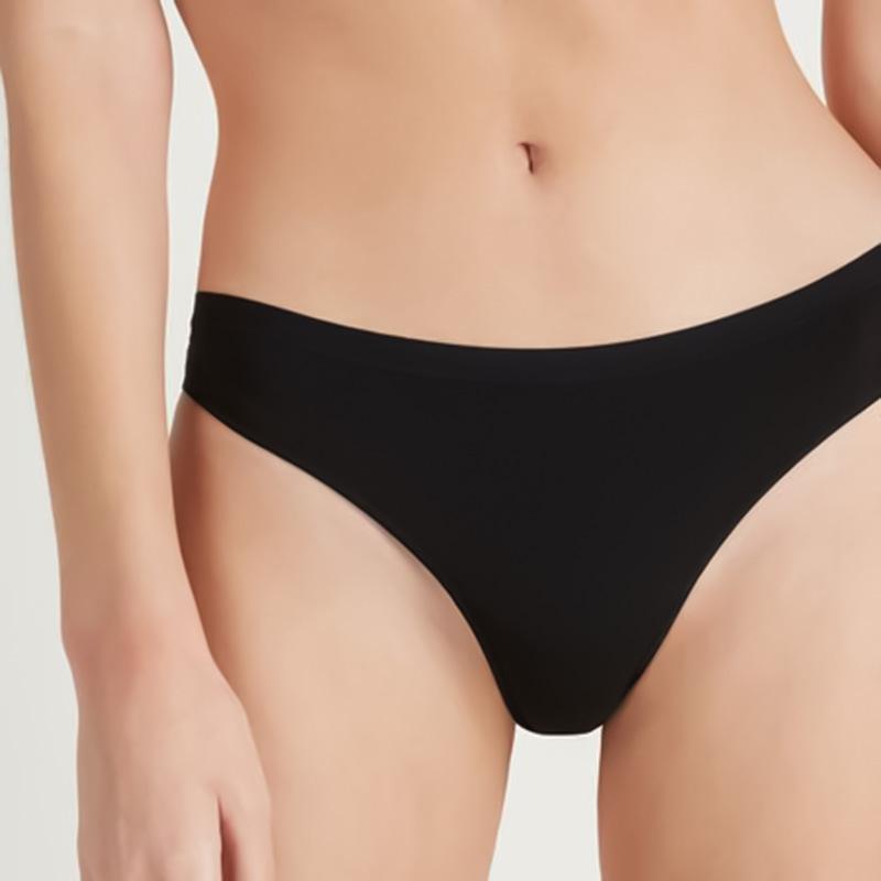 Женское нижнее белье из хлопка, молодежные сексуальные стринги, невидимые бикини