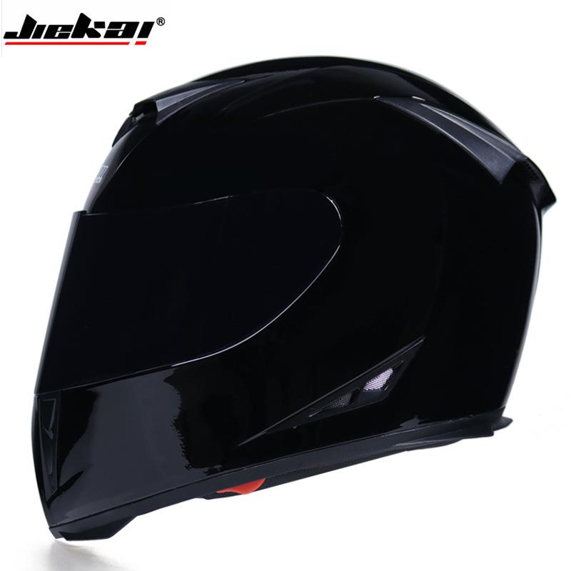 JIEKAI Electric Car Helmet Men's And Women's Full Helmet Double Lens Anti Fog Motorcycle Personality Cool Safety Helmet