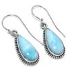 Natural Republic Larimar Gemstone Handmade 925 Solid Silver Earring 1.50" r3U17