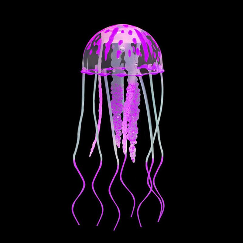 Creative simulation luminous mini jellyfish aquarium decorative fish tank underwater luminous landscape home decoration