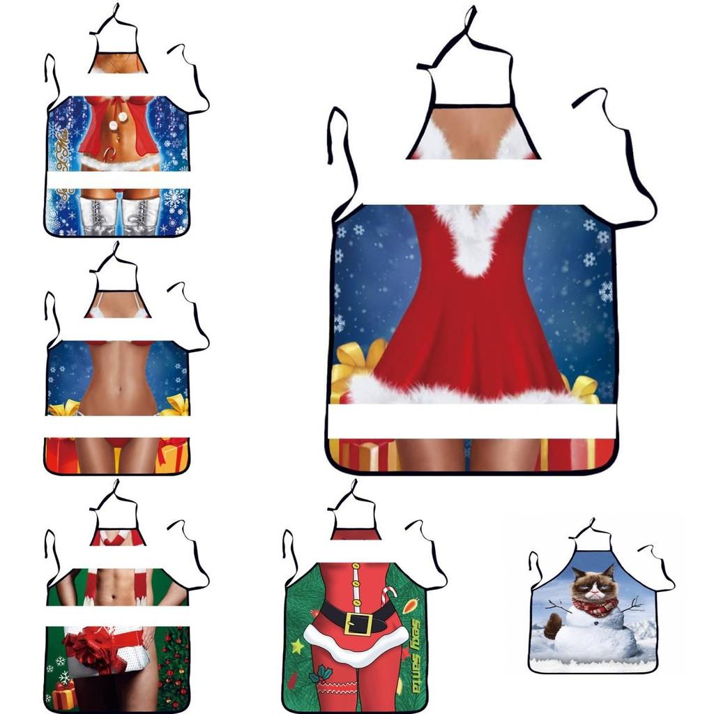 Polyester Waterproof Apron With Fun Cartoon Prints For Couples Cooking And Party Use
