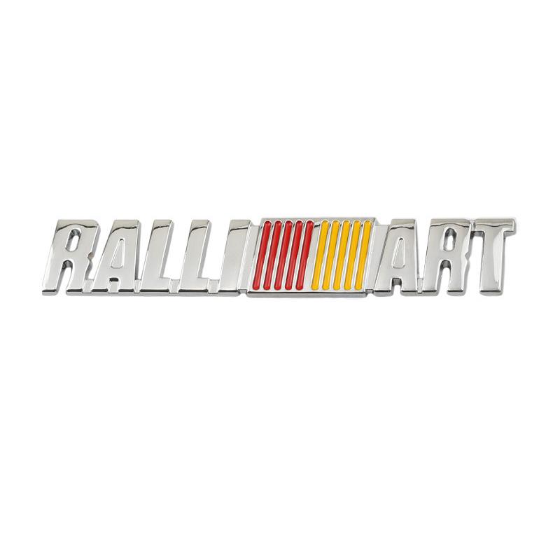 Car Rear Trunk Grill Ralliart Logo Sticker For Mitsubishi L200 Lancer Outlander Pajero Triton RVR ASX EVO Emblem Grille Badge