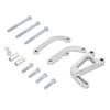 3pcs Car Power Steering Mounting Bracket Chrome Polished Replacement for CHEVY LWP SMALL BLOCK 262‑400
