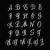 Suit Collar Accessories 26 English Letters Rhinestone Clip Initial Lapel Pin Crystal Letter Brooch