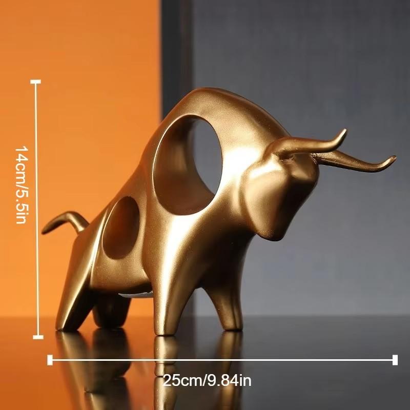 Home Decor Cattle Statue Ox Home Decor Living Room Bull Sculpture Wine TV Cabinet Ornament Crafts Abstract Animal Figurine