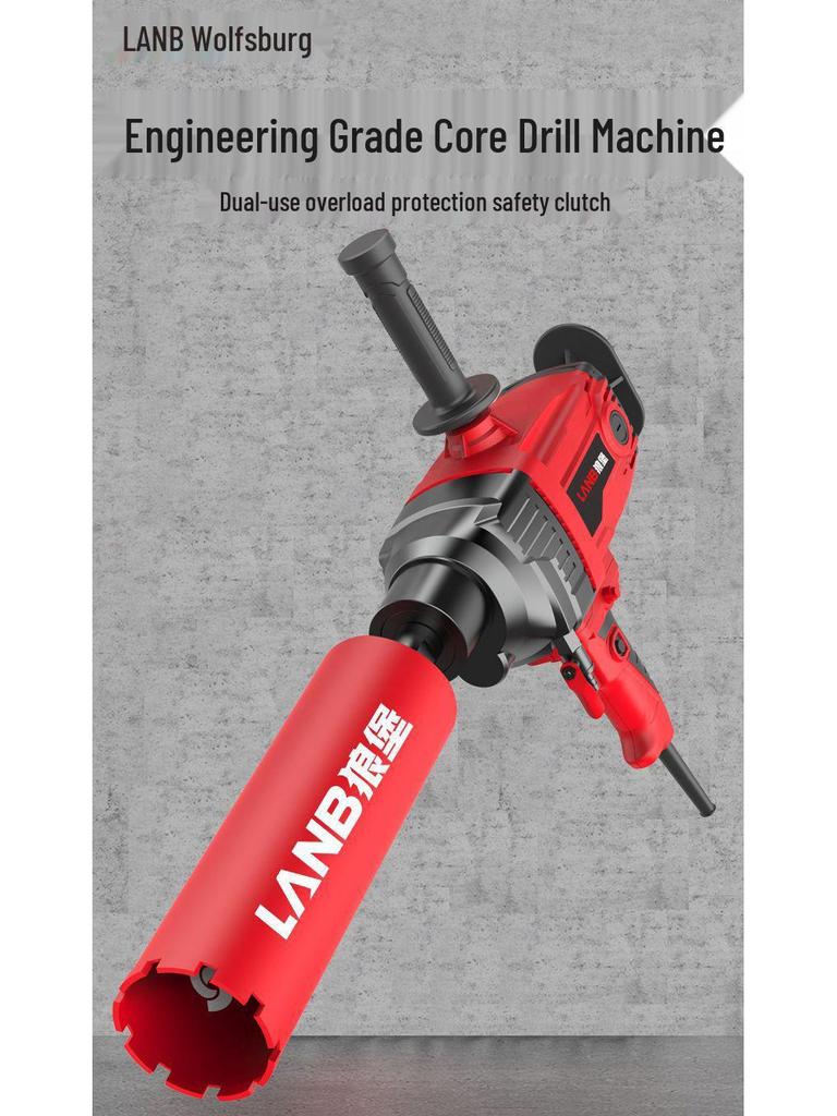 Diamond Core Drill Machine: Handheld & Stand, Wet/Dry, Concrete & AC Hole Opener, Water Drill Mixer