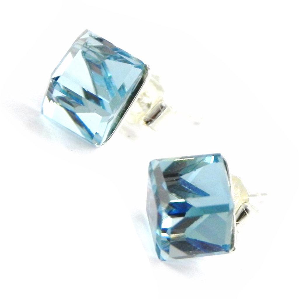 Les Trésors De Lily [I1084] - Серебро BO 'Crystal Cubes' бирюзовый 6 мм