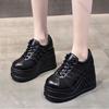 Женская обувь на платформе в панк-стиле, женские туфли-лодочки на платформе, черные модные танкетки, туфли на высоком каблуке, женская обувь большого размера, кроссовки на шнуровке