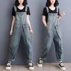 Women's Summer Literary Retro Large Size Loose Casual Denim Overalls Women