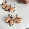 Cartoon Plush Cute Funny Cockroach Shape Doll Keychain Pendant Student Backpack Decoration Student Fun Roach Plush Keyring Toy