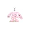 Printed Floral Bunny Plush Keychain Toy Pendant Cartoon Stuffed Doll Kids Gift