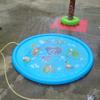 Летний уличный брызгозащитный коврик для детей, игровой бассейн с разбрызгивателем воды, 170 см, надувной фонтан, ванна для детей и домашних животных.