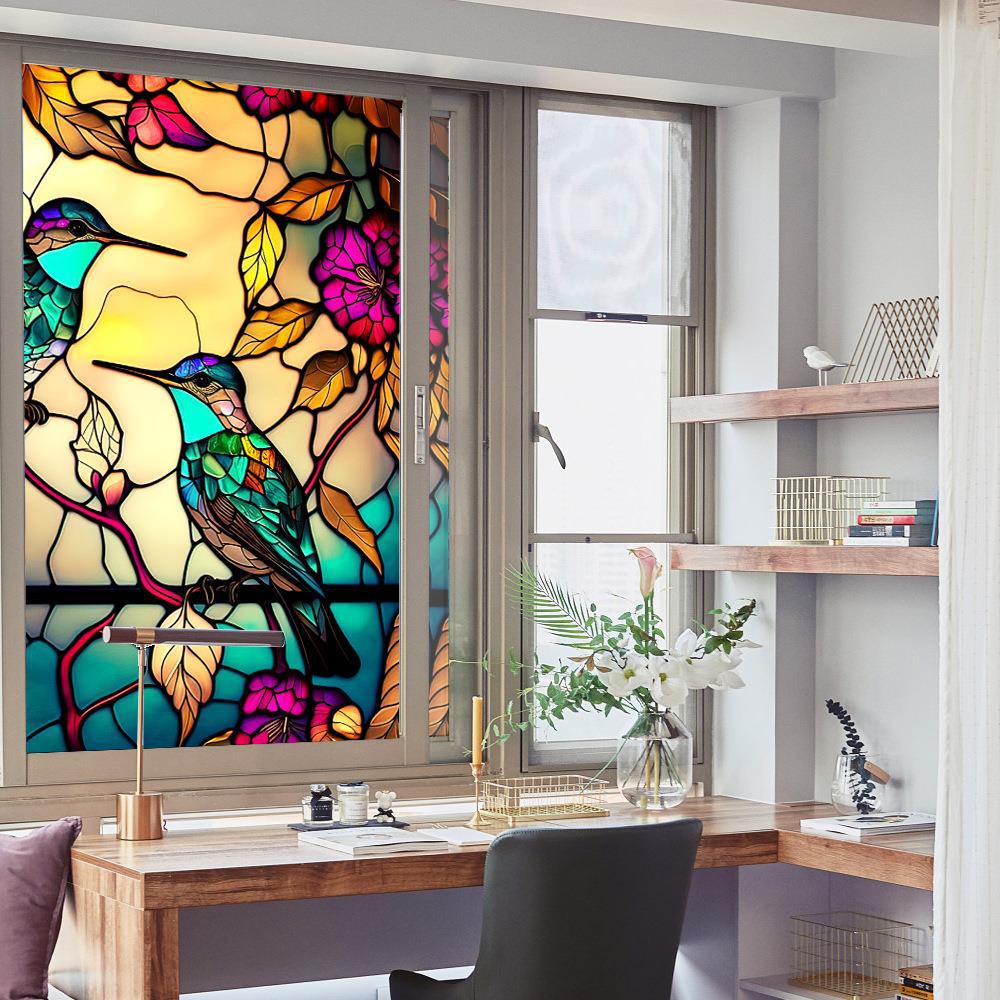 Конфиденциальная оконная пленка, матовые витражные наклейки на окна, самоклеящаяся УФ-защитная статическая оконная наклейка для птиц, стеклянная оконная наклейка