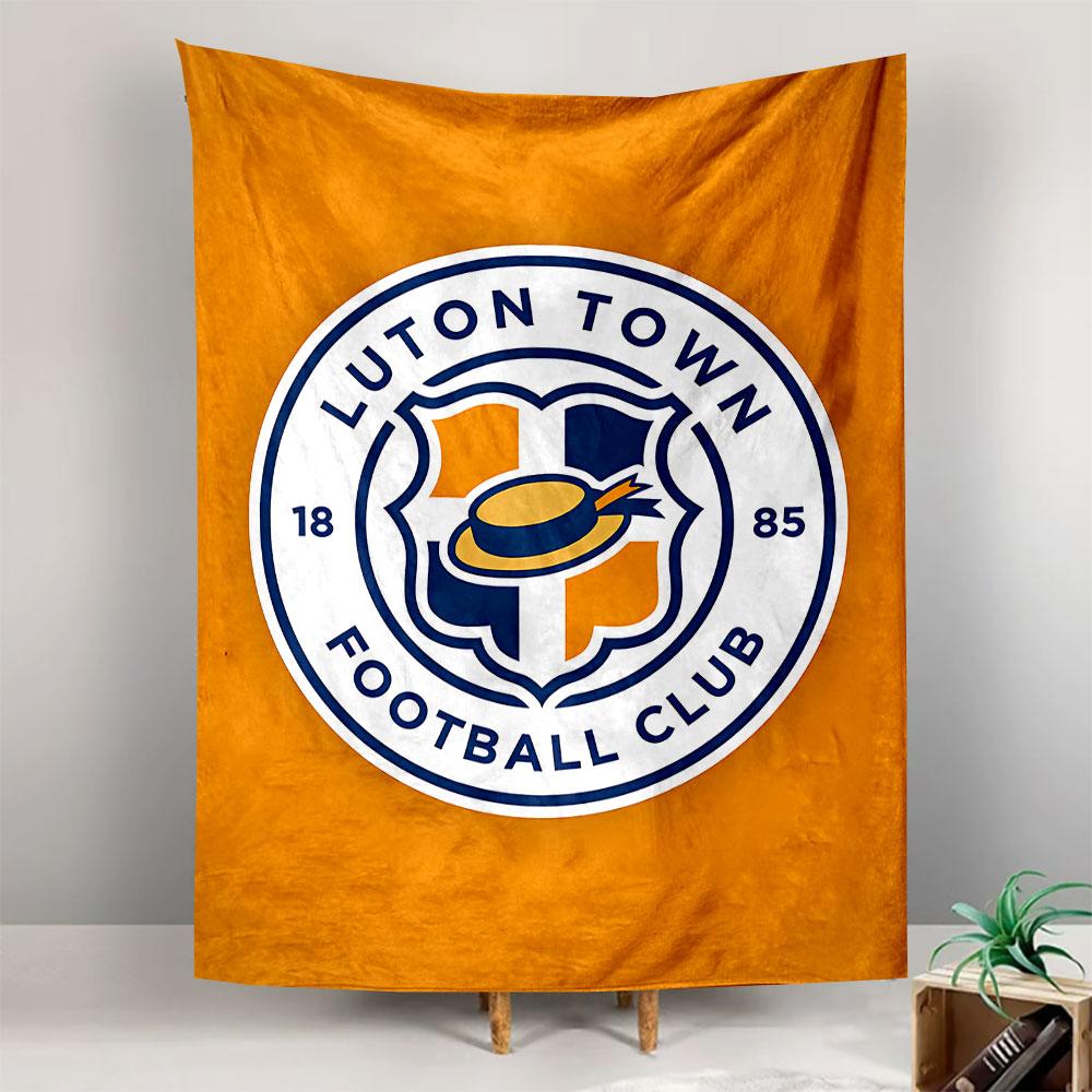 Luton Town 1885 Logo Tapestry Wall Hanging, English Football Club Art, Sports Wall Decor for Bedroom Living Room Man Cave