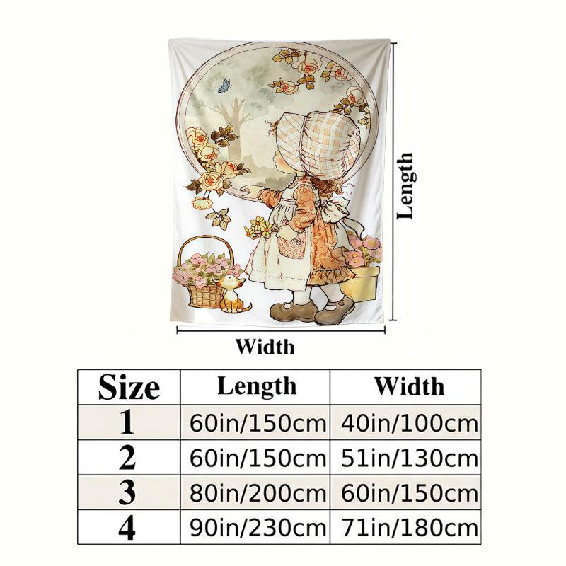 Sarakey Wall Tapestry Aesthetic Wall Hanging Printed Fabric Blanket Decorative Tapestries For Bedroom Living Room Home Decor