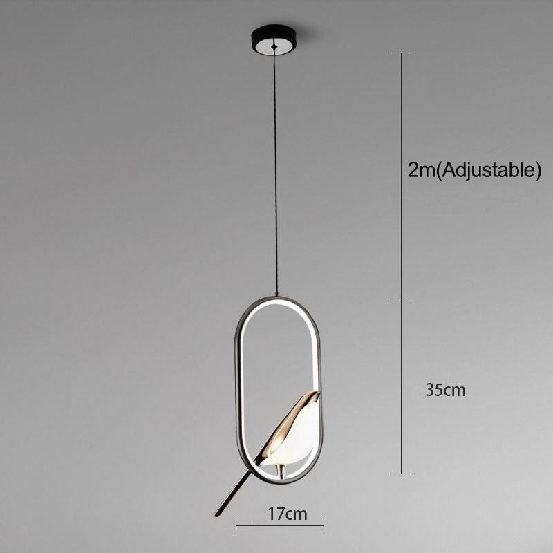 Подвесные светильники «Сорока» Креативные светодиодные люстры для гостиной Лампы в виде птиц в скандинавском стиле Спальня Столовая Роскошь Дизайнерская индивидуальность