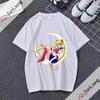 Sailor Moon Graphic T Shirts Japanese Anime Kawaii Y2k Clothing Alphabet T-shirt Streetwear Sportswear Unisex Tops Goth Clothes